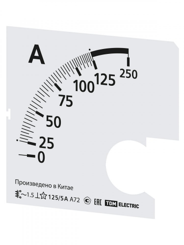 SQ1102-2055 Шкала Ш72  125/5А-1.5 (для А72 Х/5А) TDM
