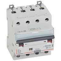 Выключатель автоматический дифференциального тока 4п B 16А 300мА тип AC 10кА DX3 Leg 411359 в г. Санкт-Петербург 