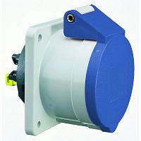 13686 Розетка встраиваемая 16А 3п 2P+PE 6ч 230В IP44 75х75 Quick-Connect Bals 
