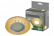 SQ0359-0140 Светильник встраиваемый СВ 03-11 MR16 50Вт G5.3 LED подсветка 3 Вт золото/хром TDM