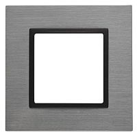 Б0034546 Рамка 1-м 14-5201-42 металл Elegance титан+антрацит ЭРА 