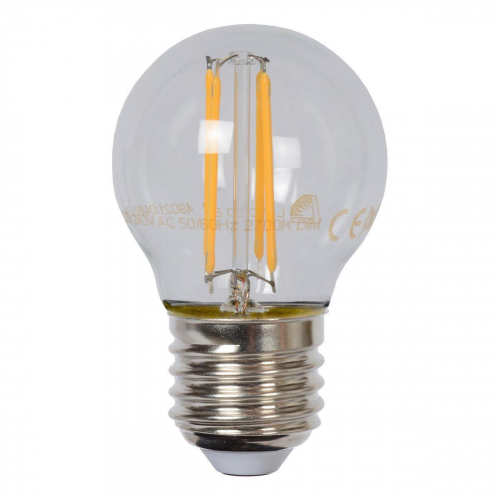 Лампа светодиодная диммируемая Lucide E27 4W 2700K прозрачная 49021/04/60 в г. Санкт-Петербург 