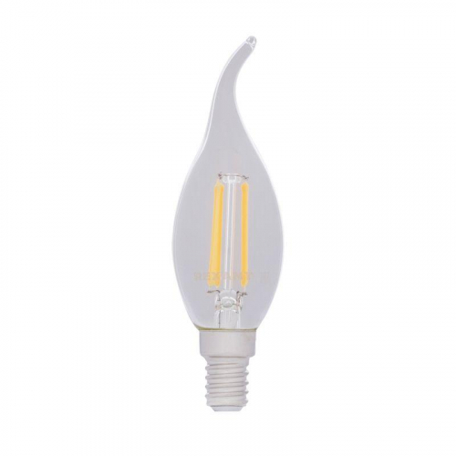 Лампа светодиодная филаментная 9.5Вт CN37 свеча на ветру прозрачная 4000К нейтр. бел. E14 950лм Rexant 604-110 в г. Санкт-Петербург  фото 3