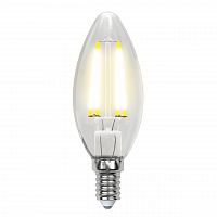 Лампа светодиодная филаментная Uniel E14 6W 4000K прозрачная LED-C35-6W/NW/E14/CL GLA01TR UL-00002198 в г. Санкт-Петербург 