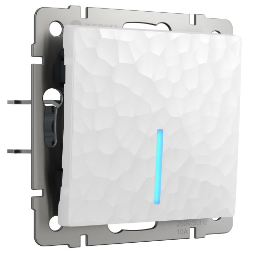 4690389162084 Выключатель одноклавишный проходной с подсветкой (белый) W1212101