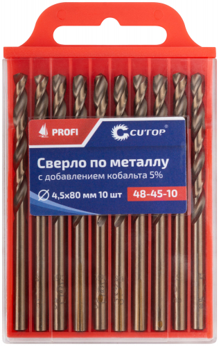 Сверло по металлу Cutop Profi с кобальтом 5%, 4.5 x 80мм (10 шт) в г. Санкт-Петербург  фото 3