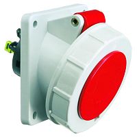 12821 Розетка встраиваемая 32А 4п 6ч 400В IP67 наклонная 85х85 Quick Connect Bals 