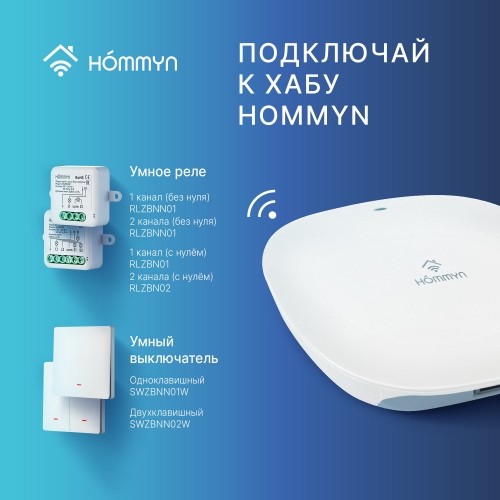 Модуль реле HOMMYN zigbee 2 канала (с нейтралью) RLZBN02 в г. Санкт-Петербург  фото 4