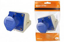 SQ0602-0004 Розетка 123 стационарная 2Р+РЕ 32А 220В IP44 TDM