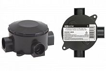 SQ1401-4054 Распаячная коробка ОП D80х35мм, IP42, 3-х рожковая, черная, инд. штрихкод TDM
