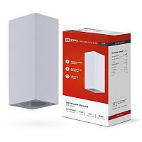 4690612044750 Светильник НБУ CUBE-2хGU10-WH IP65 уличный настен. двусторон. под лампу 2хGU10 алюм. бел. IN HOME 