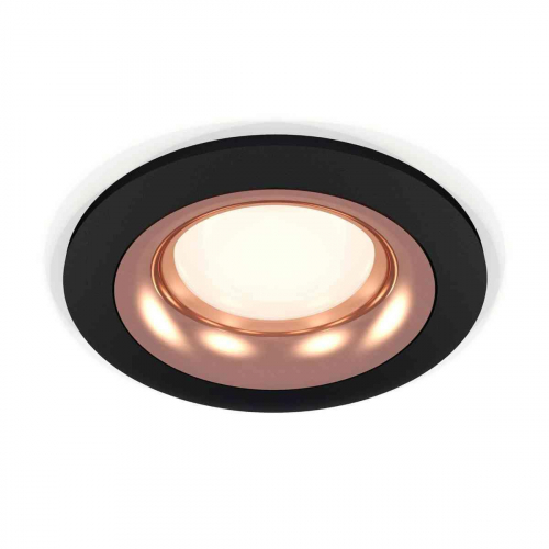 Комплект встраиваемого светильника Ambrella light Techno Spot XC7622006 SBK/PPG черный песок/золото розовое полированное (C7622, N7015) в г. Санкт-Петербург 