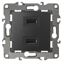 Б0027495 Устройство зарядное USB 12-4110-05 5В-2100мА антрацит ЭРА 