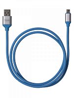 SQ1810-0316 Дата-кабель, ДК 16, USB - micro USB, 1 м, силиконовая оплетка, голубой, TDM