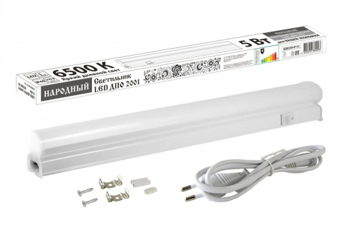 SQ0329-0112 Светильник LED ДПО 2001 5 Вт, 6500К, IP40, Народный