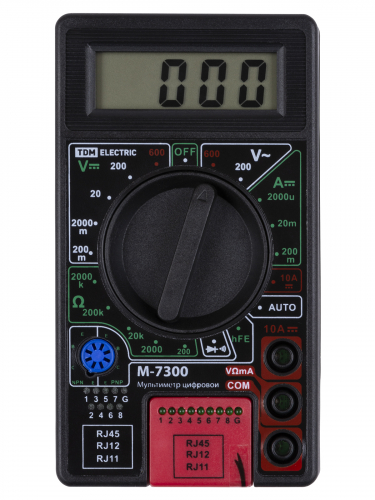 Мультиметр цифровой серия "МастерЭлектрик" М-7300 (каб.тестер RJ-11.12.45) TDM в г. Санкт-Петербург  фото 3