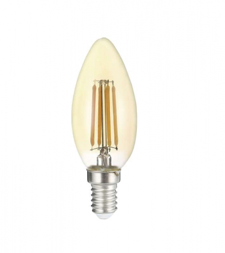 Лампа светодиодная филаментная PLED OMNI 6Вт C35 3000К тепл. бел. E14 230В/50Гц Gold JazzWay 5020634 в г. Санкт-Петербург 