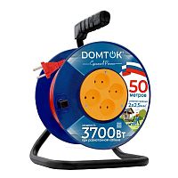 2510 Удлинитель на катушке 4х50м без заземл. 16А IP20 3.7кВт ПВС 2х2.5 DOMTOK 