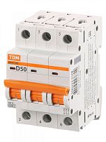 SQ0223-0178 Авт. выкл. ВА47-60 3Р 50А 6кА х-ка D TDM