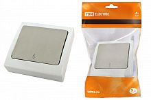 SQ1803-0103 Переключатель на 2 направления 1-кл. скрытой установки IP54 10А серый "Вуокса" TDM