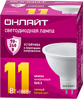 90549 Лампа светодиодная 90 549 OLL-MR16-11-230-3К-GU5.3 11Вт 3000К GU5.3 90-240В PRO ОНЛАЙТ 