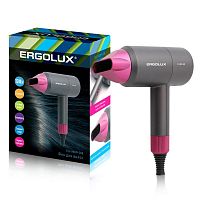15207 Фен 1200 Вт 220-240В ELX-HD09-C08 сер./роз. Ergolux 