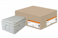 Распаячная коробка ОП 120х80х50мм, крышка, IP55, 6 вх., без гермовводов TDM