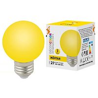 Лампа светодиодная Volpe E27 3W желтая LED-G60-3W/Yellow/E27/FR/С UL-00006961 в г. Санкт-Петербург 