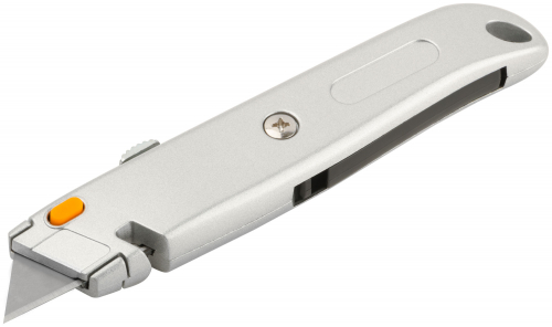 Нож для напольных покрытий серый, металлический корпус, кассета 4 лезвия в г. Санкт-Петербург  фото 2