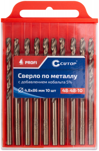 Сверло по металлу Cutop Profi с кобальтом 5%, 4.8 x 86 мм (10 шт) в г. Санкт-Петербург  фото 3