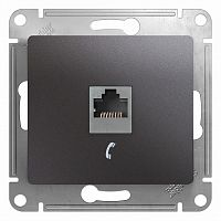 GLOSSA розетка телефонная RJ11 графит Systeme Electric GSL001381T