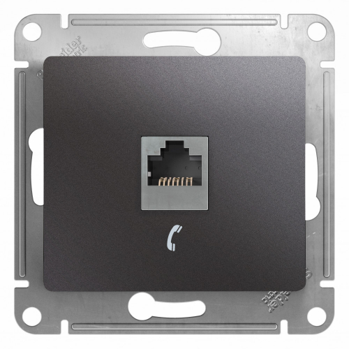 GLOSSA розетка телефонная RJ11 графит Systeme Electric GSL001381T