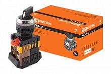 SQ0703-0006 Переключатель АLСLR-22 черный на 3 фиксир.положения I-O-II 1з+1р TDM