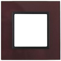 Б0034479 Рамка 1-м 14-5101-25 стекло Elegance бордо+антрацит ЭРА 