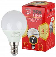 Лампа светодиодная ЭРА E14 6W 2700K матовая LED P45-6W-827-E14 R Б0051058 в г. Санкт-Петербург 