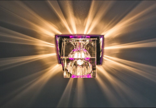 Светильник встраиваемый с разноцветной LED подсветкой Feron JD55 JCD9 прозрачный 27879 в г. Санкт-Петербург  фото 3