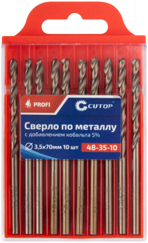 Сверло по металлу Cutop Profi с кобальтом 5%, 3.5 x 70 мм (10 шт) в г. Санкт-Петербург  фото 3