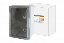 SQ0933-0204 Бокс пластиковый ЩМП-0-4, прозр., крышка ABS, IP65, -45 до +75 С, навесной, (400х300х220) TDM