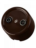 SQ1820-0455 Розетка TV+R оконечная коричневая «Болонь» TDM