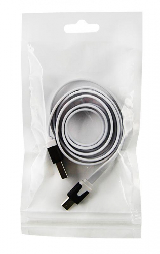Кабель USB универс. microUSB шнур плоский (1м) бел. Rexant 18-4274 в г. Санкт-Петербург 