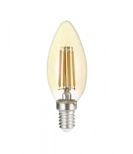 Лампа светодиодная филаментная PLED OMNI 6Вт C35 4000К нейтр. бел. E14 230В/50Гц Gold JazzWay 5020665 в г. Санкт-Петербург 
