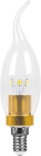 Лампа светодиодная, 6LED(3.5W) 230V E14 6400K золото, LB-71 25262 в г. Санкт-Петербург 