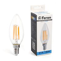 Лампа светодиодная Feron LB-717 Свеча E14 15W 230V 6400K 38259 в г. Санкт-Петербург 