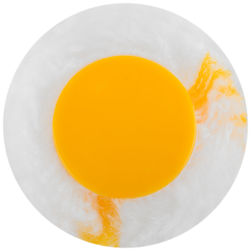Ролик сменный полиакриловый белый с желтой полосой "миди", диам. 30/54 мм; ворс 12 мм, 150 мм в г. Санкт-Петербург  фото 4