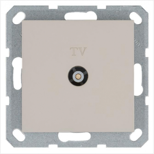 G6001T Розетка телевизионная оконечная TV Ф9.5мм механизм тауп Jasmart 