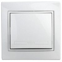 Б0053830 Кнопка включения СП Plano 1-109-01 10А 250В IP20 Plano бел. Intro 