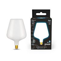 1016802209 Лампа светодиодная филаментная Black Filament 9Вт V160 матовая 4100К нейтр. бел. E27 890лм GAUSS 