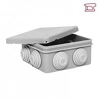 plc-kmr-030-031-r Коробка распределительная КМР-030-031 85х85х40 IP55 с крышкой для прямого монтажа 8 мембранных вводов сер. розн. стикер EKF 
