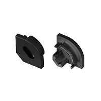 049410 Заглушка SL-KANT-H10 BLACK с отверстием пластик (комплект) Arlight 
