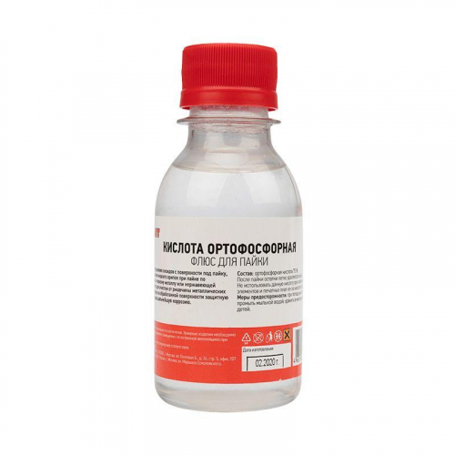 Флюс для пайки кислота ортофосфорная (100мл флакон) Rexant 09-3637 в г. Санкт-Петербург  фото 2